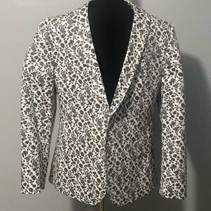 JF J. Ferrar Men’s Floral Suit Coat Blazer Wedding Party Dress Jacket 42S